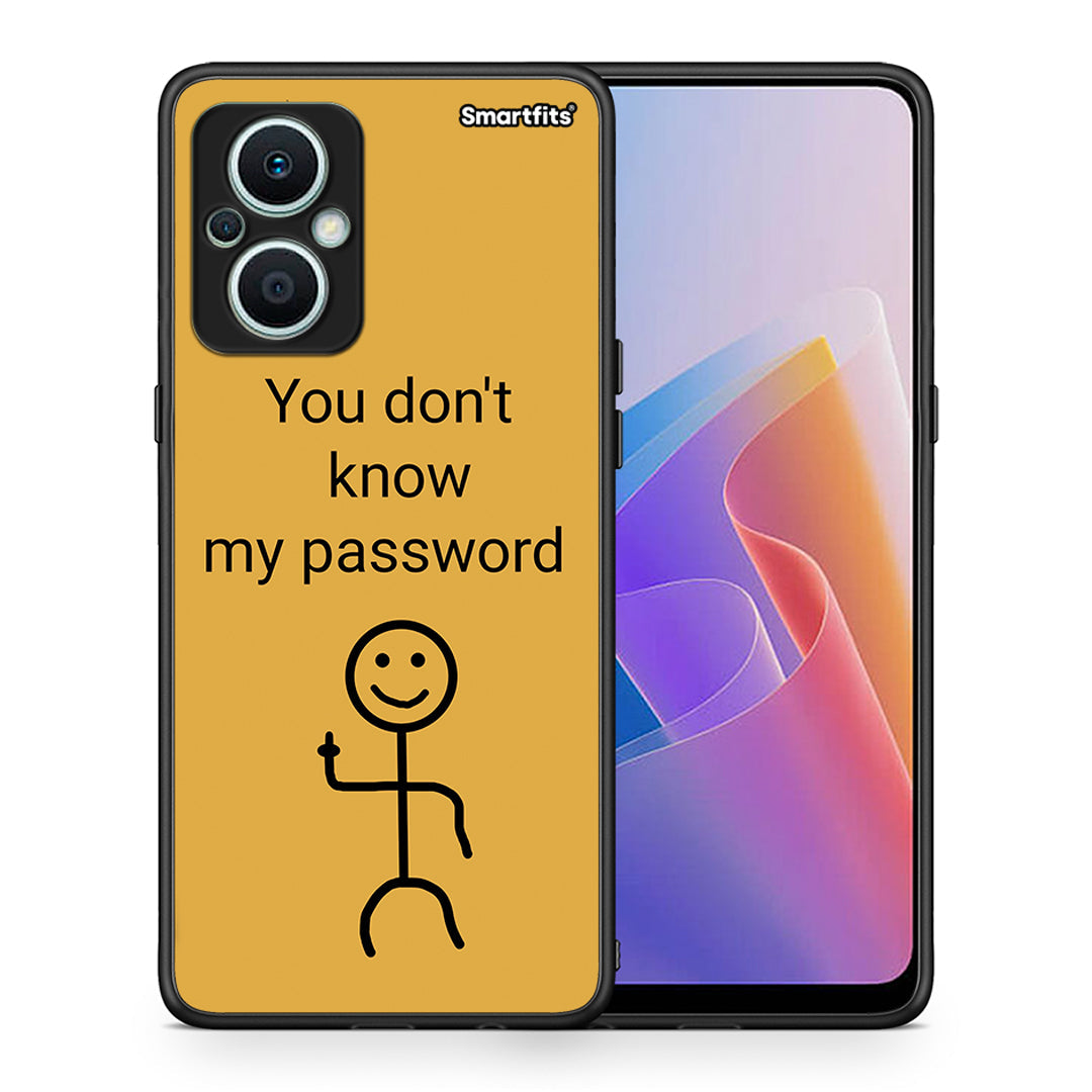 Θήκη Oppo Reno7 Lite My Password από τη Smartfits με σχέδιο στο πίσω μέρος και μαύρο περίβλημα | Oppo Reno7 Lite My Password Case with Colorful Back and Black Bezels