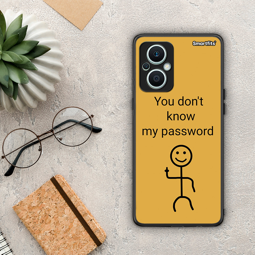 Θήκη Oppo Reno7 Lite My Password από τη Smartfits με σχέδιο στο πίσω μέρος και μαύρο περίβλημα | Oppo Reno7 Lite My Password Case with Colorful Back and Black Bezels