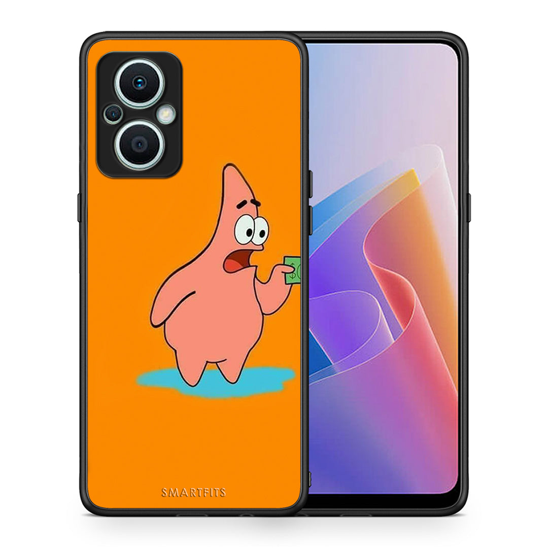Θήκη Oppo Reno7 Lite No Money 1 από τη Smartfits με σχέδιο στο πίσω μέρος και μαύρο περίβλημα | Oppo Reno7 Lite No Money 1 Case with Colorful Back and Black Bezels