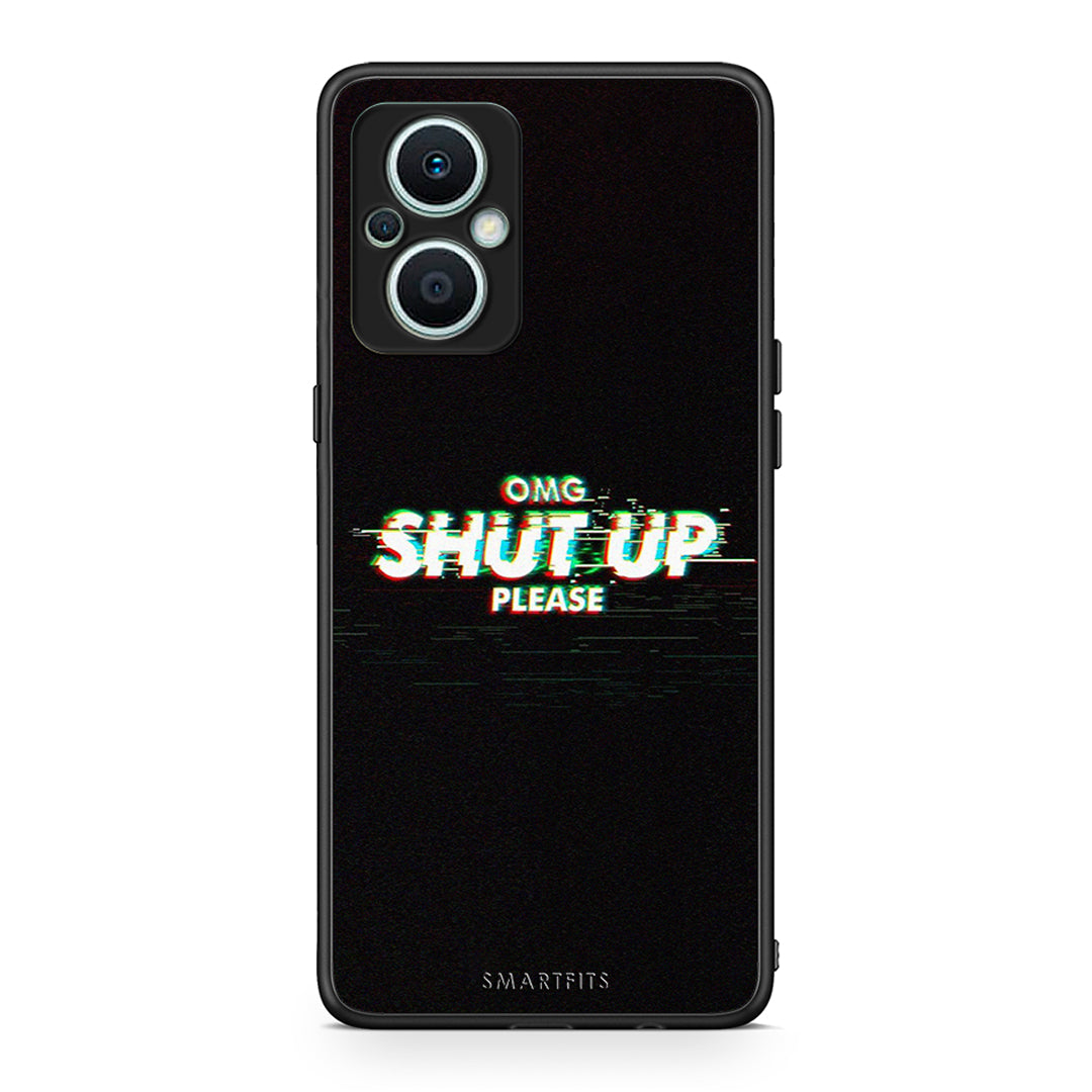 Θήκη Oppo Reno7 Lite OMG ShutUp από τη Smartfits με σχέδιο στο πίσω μέρος και μαύρο περίβλημα | Oppo Reno7 Lite OMG ShutUp Case with Colorful Back and Black Bezels