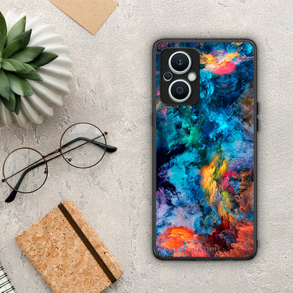 Θήκη Oppo Reno7 Lite Paint Crayola από τη Smartfits με σχέδιο στο πίσω μέρος και μαύρο περίβλημα | Oppo Reno7 Lite Paint Crayola Case with Colorful Back and Black Bezels