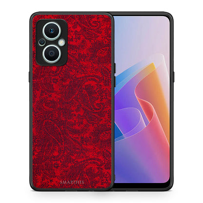 Θήκη Oppo Reno7 Lite Paisley Cashmere από τη Smartfits με σχέδιο στο πίσω μέρος και μαύρο περίβλημα | Oppo Reno7 Lite Paisley Cashmere Case with Colorful Back and Black Bezels