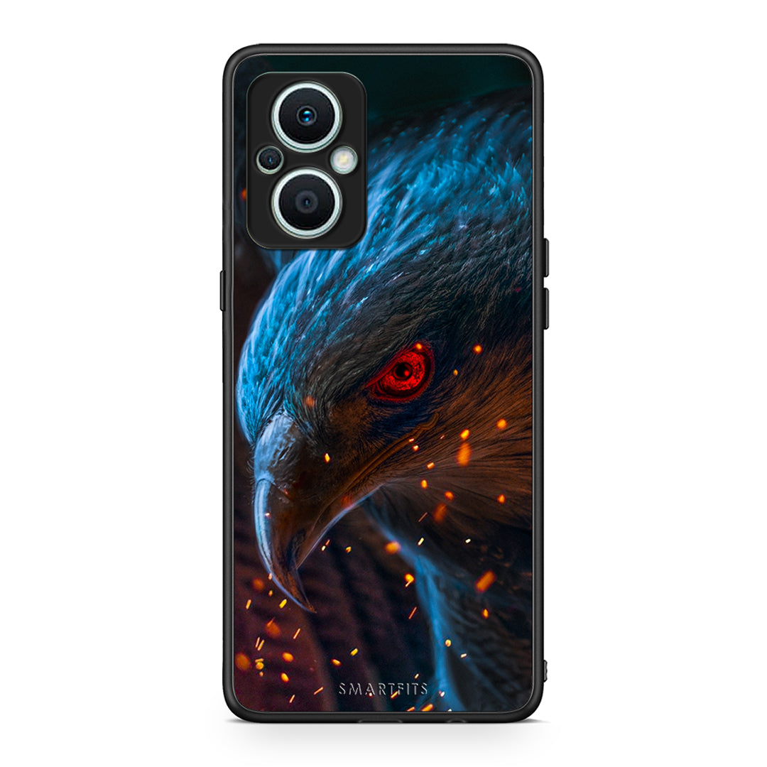 Θήκη Oppo Reno7 Lite PopArt Eagle από τη Smartfits με σχέδιο στο πίσω μέρος και μαύρο περίβλημα | Oppo Reno7 Lite PopArt Eagle Case with Colorful Back and Black Bezels