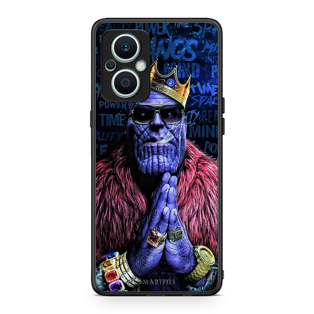 Θήκη Oppo Reno7 Lite PopArt Thanos από τη Smartfits με σχέδιο στο πίσω μέρος και μαύρο περίβλημα | Oppo Reno7 Lite PopArt Thanos Case with Colorful Back and Black Bezels