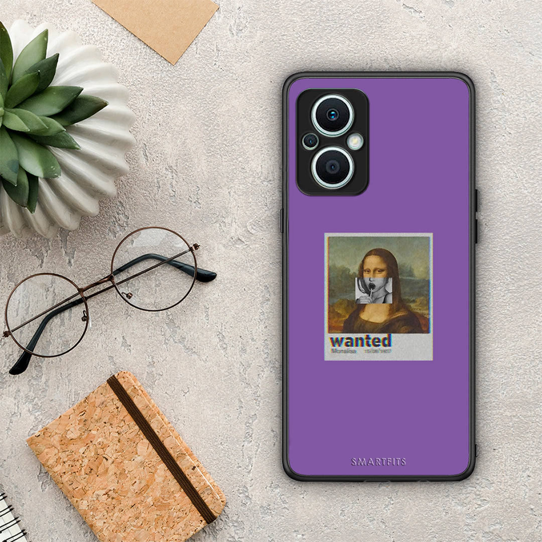 Θήκη Oppo Reno7 Lite Popart Monalisa από τη Smartfits με σχέδιο στο πίσω μέρος και μαύρο περίβλημα | Oppo Reno7 Lite Popart Monalisa Case with Colorful Back and Black Bezels