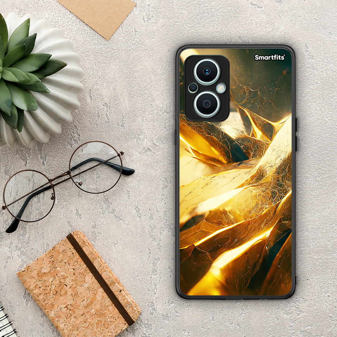Θήκη Oppo Reno7 Lite Real Gold από τη Smartfits με σχέδιο στο πίσω μέρος και μαύρο περίβλημα | Oppo Reno7 Lite Real Gold Case with Colorful Back and Black Bezels