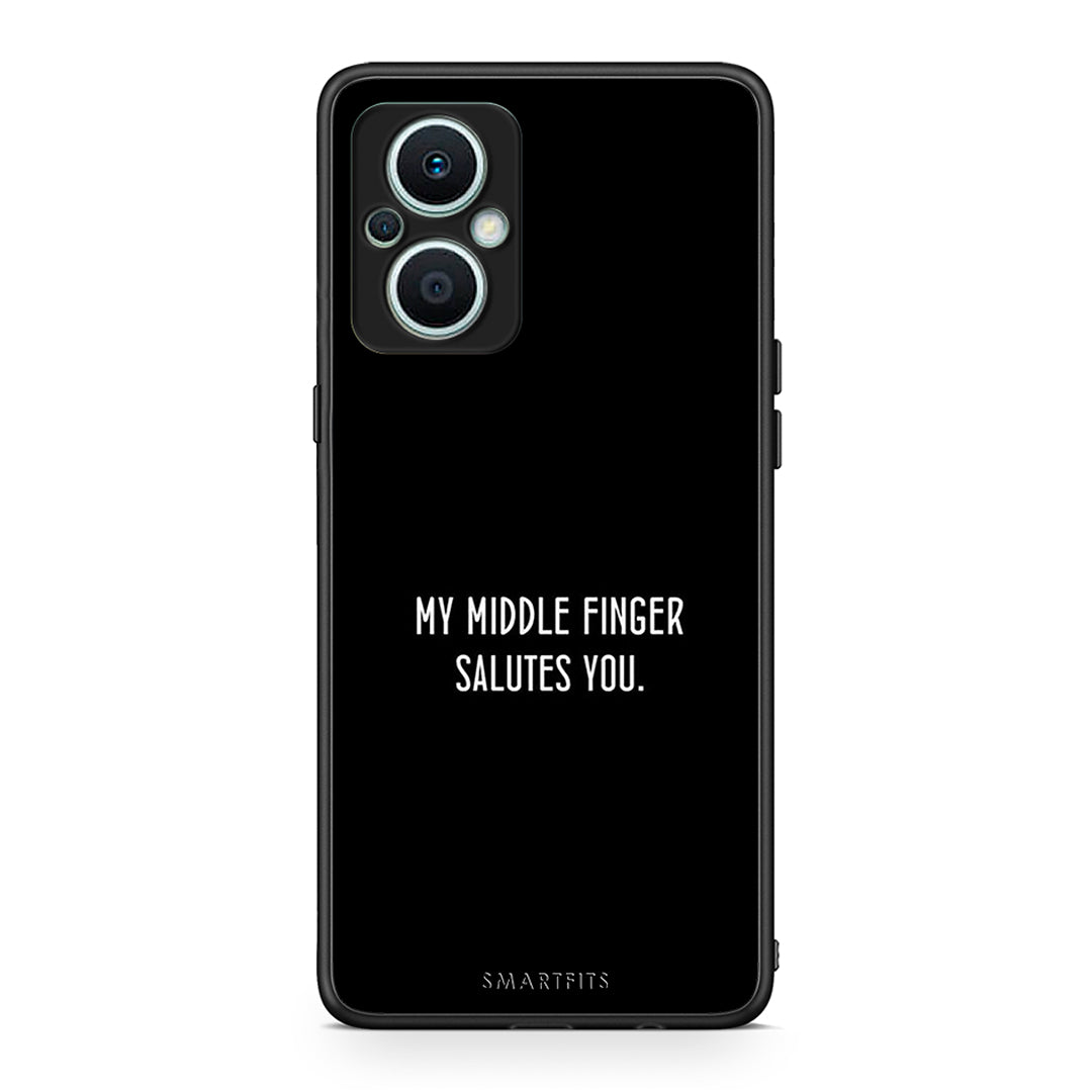 Θήκη Oppo Reno7 Lite Salute από τη Smartfits με σχέδιο στο πίσω μέρος και μαύρο περίβλημα | Oppo Reno7 Lite Salute Case with Colorful Back and Black Bezels