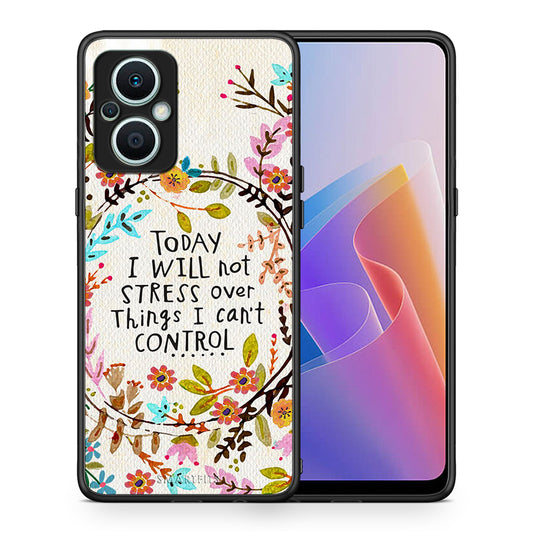 Θήκη Oppo Reno7 Lite Stress Over από τη Smartfits με σχέδιο στο πίσω μέρος και μαύρο περίβλημα | Oppo Reno7 Lite Stress Over Case with Colorful Back and Black Bezels