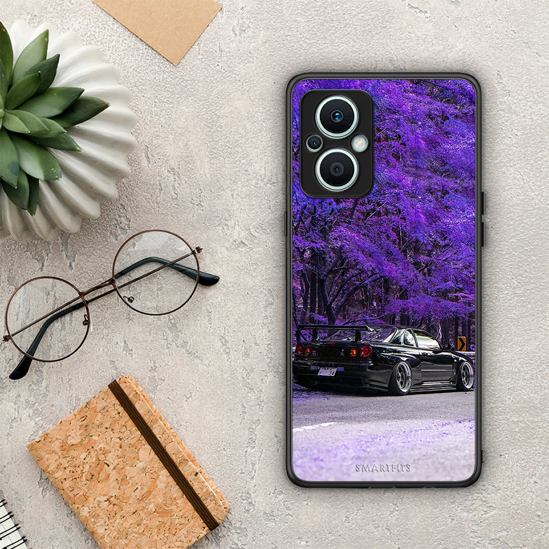 Θήκη Oppo Reno7 Lite Super Car από τη Smartfits με σχέδιο στο πίσω μέρος και μαύρο περίβλημα | Oppo Reno7 Lite Super Car Case with Colorful Back and Black Bezels