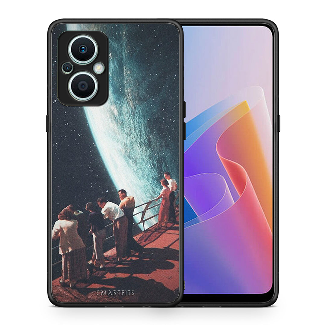 Θήκη Oppo Reno7 Lite Surreal View από τη Smartfits με σχέδιο στο πίσω μέρος και μαύρο περίβλημα | Oppo Reno7 Lite Surreal View Case with Colorful Back and Black Bezels