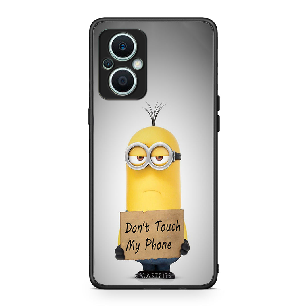 Θήκη Oppo Reno7 Lite Text Minion από τη Smartfits με σχέδιο στο πίσω μέρος και μαύρο περίβλημα | Oppo Reno7 Lite Text Minion Case with Colorful Back and Black Bezels