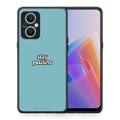 Θήκη Oppo Reno7 Lite Text Positive από τη Smartfits με σχέδιο στο πίσω μέρος και μαύρο περίβλημα | Oppo Reno7 Lite Text Positive Case with Colorful Back and Black Bezels