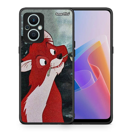 Θήκη Oppo Reno7 Lite Tod And Vixey Love 1 από τη Smartfits με σχέδιο στο πίσω μέρος και μαύρο περίβλημα | Oppo Reno7 Lite Tod And Vixey Love 1 Case with Colorful Back and Black Bezels