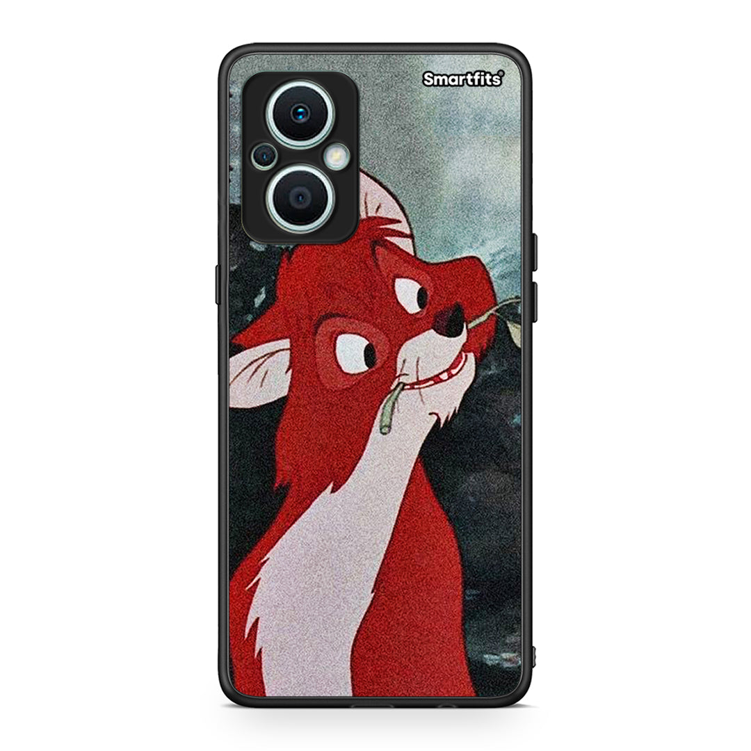 Θήκη Oppo Reno7 Lite Tod And Vixey Love 1 από τη Smartfits με σχέδιο στο πίσω μέρος και μαύρο περίβλημα | Oppo Reno7 Lite Tod And Vixey Love 1 Case with Colorful Back and Black Bezels