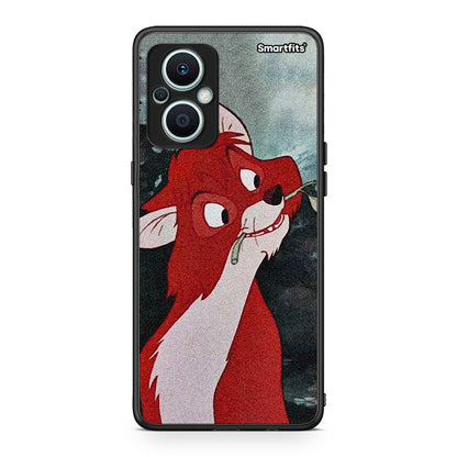 Θήκη Oppo Reno7 Lite Tod And Vixey Love 1 από τη Smartfits με σχέδιο στο πίσω μέρος και μαύρο περίβλημα | Oppo Reno7 Lite Tod And Vixey Love 1 Case with Colorful Back and Black Bezels