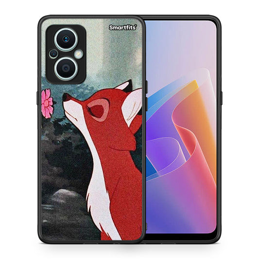 Θήκη Oppo Reno7 Lite Tod And Vixey Love 2 από τη Smartfits με σχέδιο στο πίσω μέρος και μαύρο περίβλημα | Oppo Reno7 Lite Tod And Vixey Love 2 Case with Colorful Back and Black Bezels