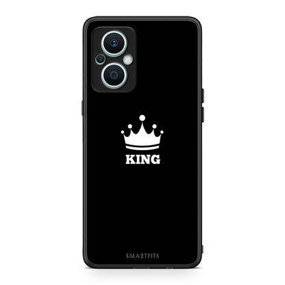 Θήκη Oppo Reno7 Lite Valentine King από τη Smartfits με σχέδιο στο πίσω μέρος και μαύρο περίβλημα | Oppo Reno7 Lite Valentine King Case with Colorful Back and Black Bezels