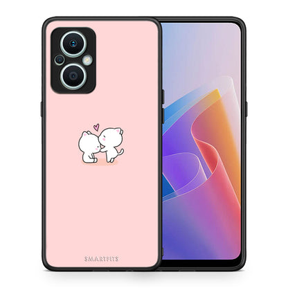 Θήκη Oppo Reno7 Lite Valentine Love από τη Smartfits με σχέδιο στο πίσω μέρος και μαύρο περίβλημα | Oppo Reno7 Lite Valentine Love Case with Colorful Back and Black Bezels