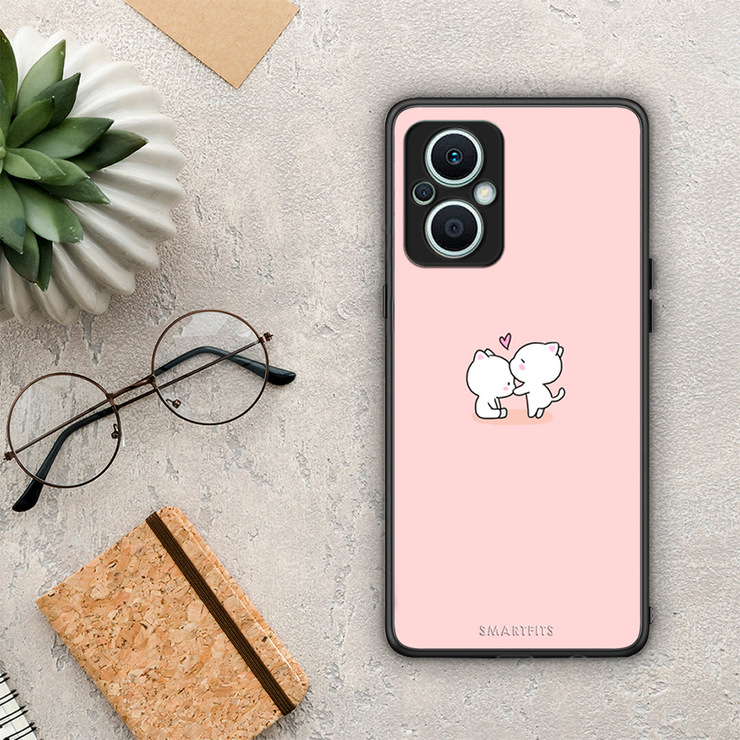 Θήκη Oppo Reno7 Lite Valentine Love από τη Smartfits με σχέδιο στο πίσω μέρος και μαύρο περίβλημα | Oppo Reno7 Lite Valentine Love Case with Colorful Back and Black Bezels
