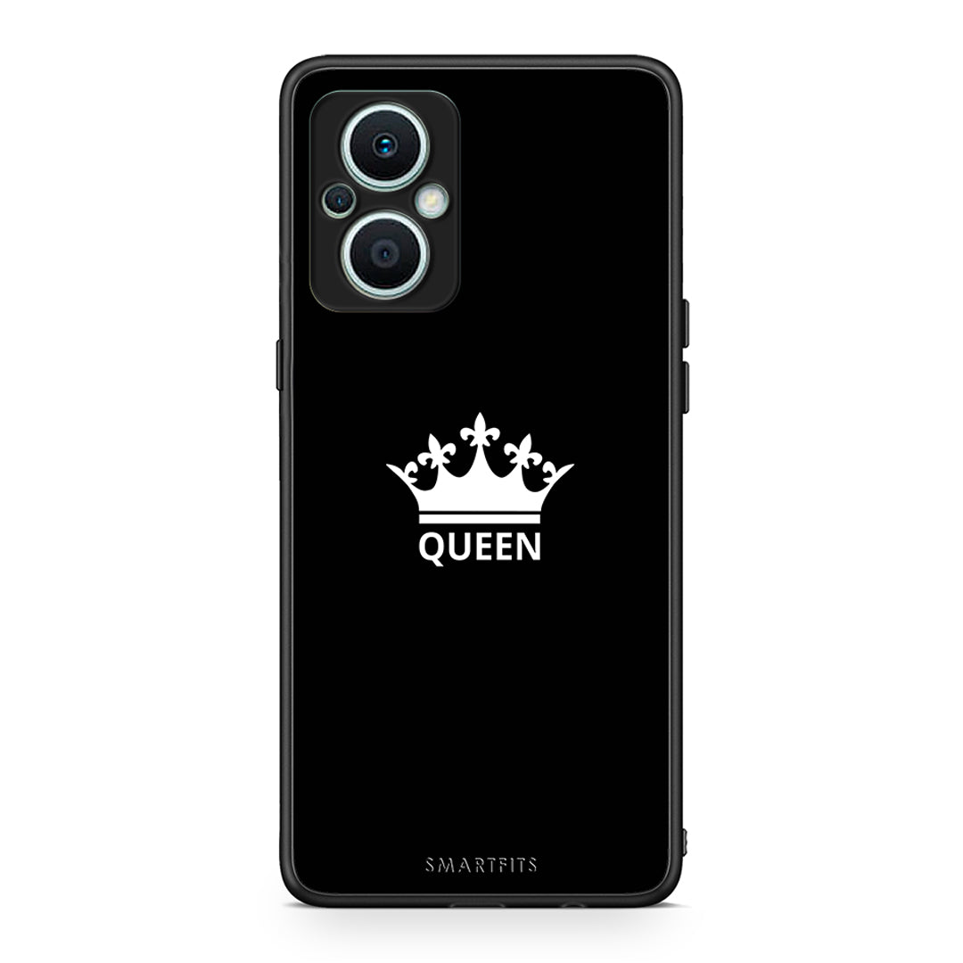 Θήκη Oppo Reno7 Lite Valentine Queen από τη Smartfits με σχέδιο στο πίσω μέρος και μαύρο περίβλημα | Oppo Reno7 Lite Valentine Queen Case with Colorful Back and Black Bezels
