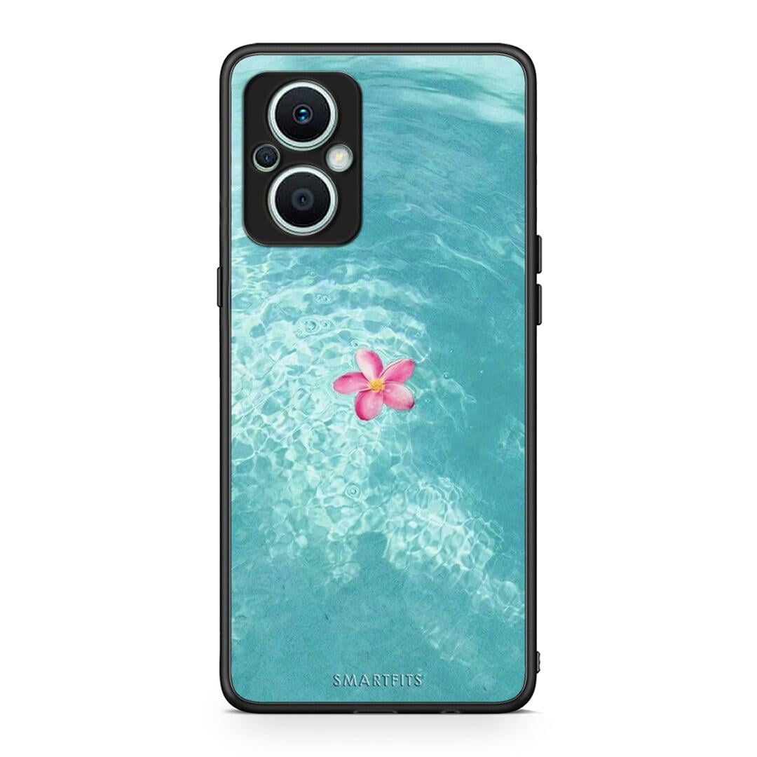 Θήκη Oppo Reno7 Lite Water Flower από τη Smartfits με σχέδιο στο πίσω μέρος και μαύρο περίβλημα | Oppo Reno7 Lite Water Flower Case with Colorful Back and Black Bezels