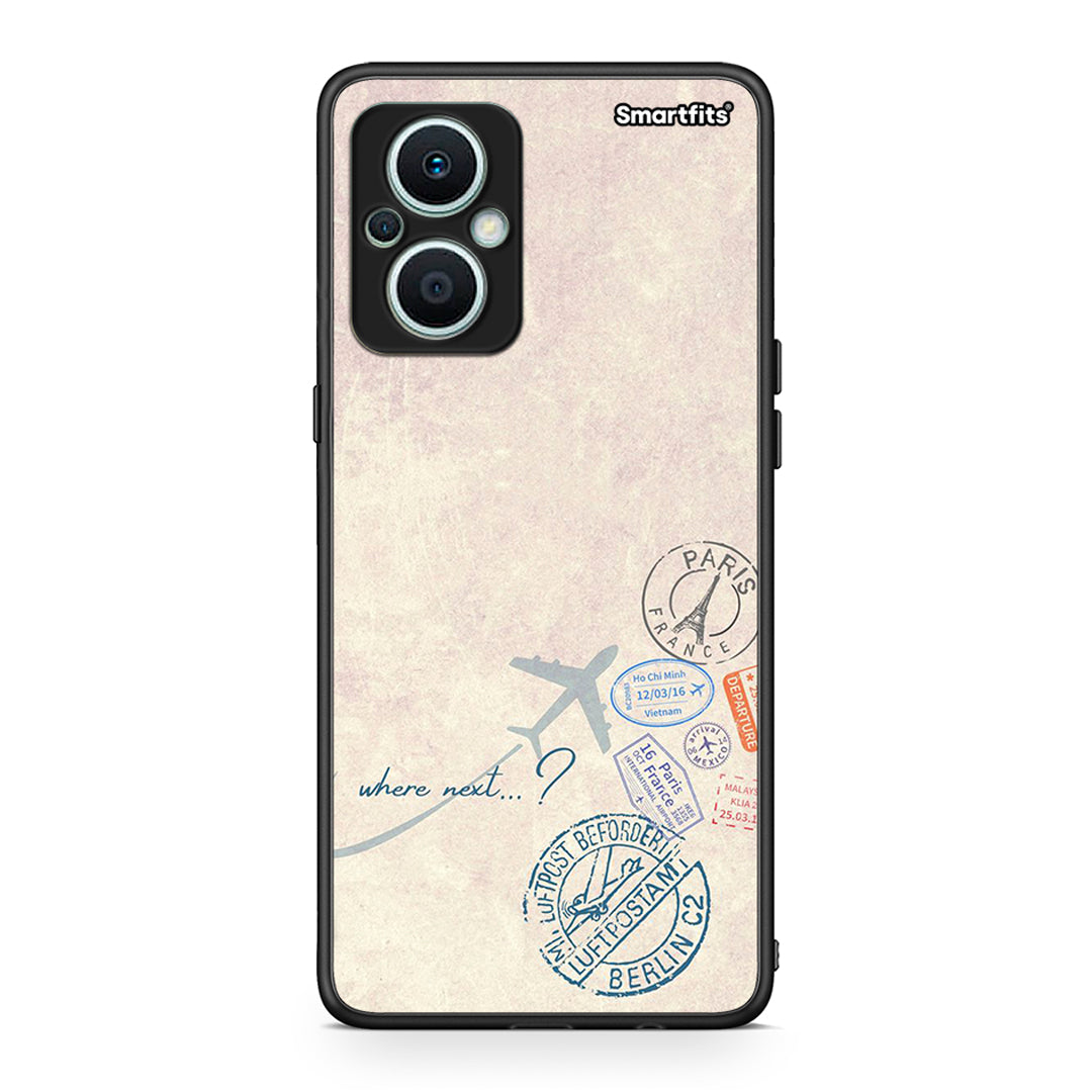 Θήκη Oppo Reno7 Lite Where Next από τη Smartfits με σχέδιο στο πίσω μέρος και μαύρο περίβλημα | Oppo Reno7 Lite Where Next Case with Colorful Back and Black Bezels