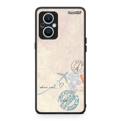 Θήκη Oppo Reno7 Lite Where Next από τη Smartfits με σχέδιο στο πίσω μέρος και μαύρο περίβλημα | Oppo Reno7 Lite Where Next Case with Colorful Back and Black Bezels