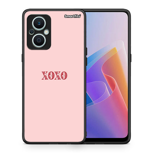 Θήκη Oppo Reno7 Lite XOXO Love από τη Smartfits με σχέδιο στο πίσω μέρος και μαύρο περίβλημα | Oppo Reno7 Lite XOXO Love Case with Colorful Back and Black Bezels