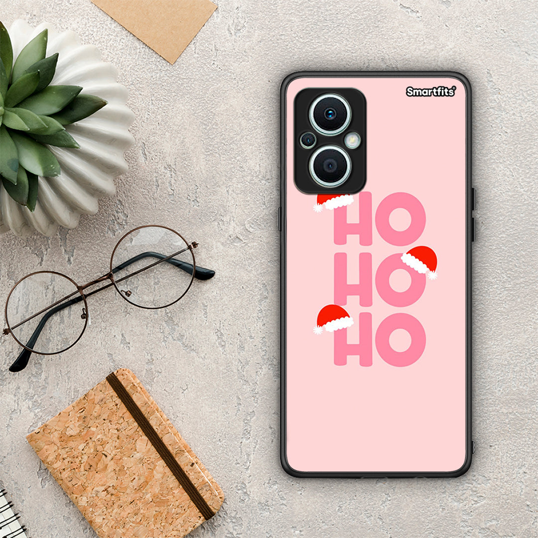 Θήκη Oppo Reno7 Lite Xmas Ho Ho Ho από τη Smartfits με σχέδιο στο πίσω μέρος και μαύρο περίβλημα | Oppo Reno7 Lite Xmas Ho Ho Ho Case with Colorful Back and Black Bezels