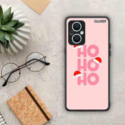 Θήκη Oppo Reno7 Lite Xmas Ho Ho Ho από τη Smartfits με σχέδιο στο πίσω μέρος και μαύρο περίβλημα | Oppo Reno7 Lite Xmas Ho Ho Ho Case with Colorful Back and Black Bezels