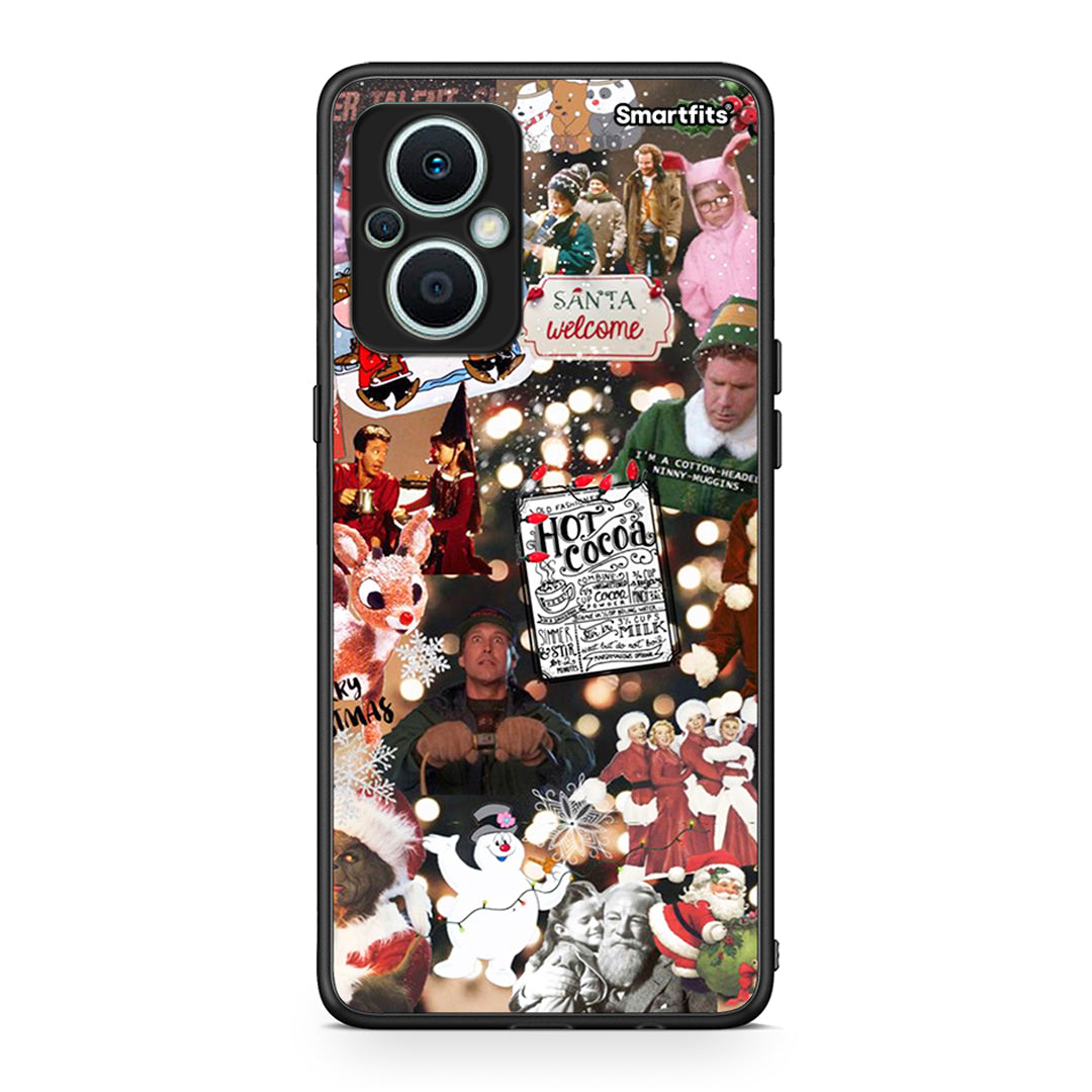 Θήκη Oppo Reno7 Lite Xmas Movies από τη Smartfits με σχέδιο στο πίσω μέρος και μαύρο περίβλημα | Oppo Reno7 Lite Xmas Movies Case with Colorful Back and Black Bezels