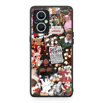 Θήκη Oppo Reno7 Lite Xmas Movies από τη Smartfits με σχέδιο στο πίσω μέρος και μαύρο περίβλημα | Oppo Reno7 Lite Xmas Movies Case with Colorful Back and Black Bezels