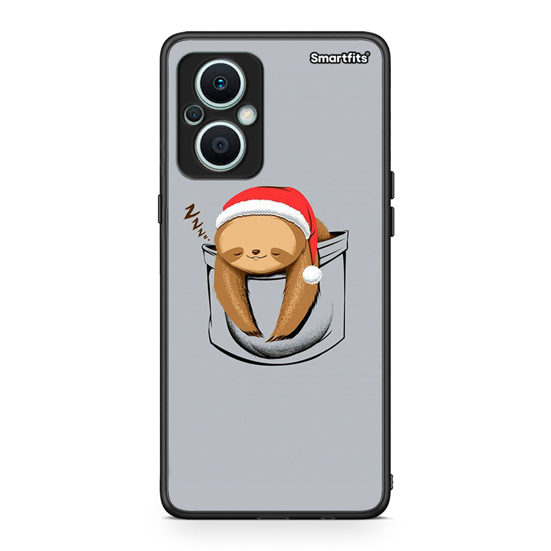 Θήκη Oppo Reno7 Lite Xmas Zzzz από τη Smartfits με σχέδιο στο πίσω μέρος και μαύρο περίβλημα | Oppo Reno7 Lite Xmas Zzzz Case with Colorful Back and Black Bezels