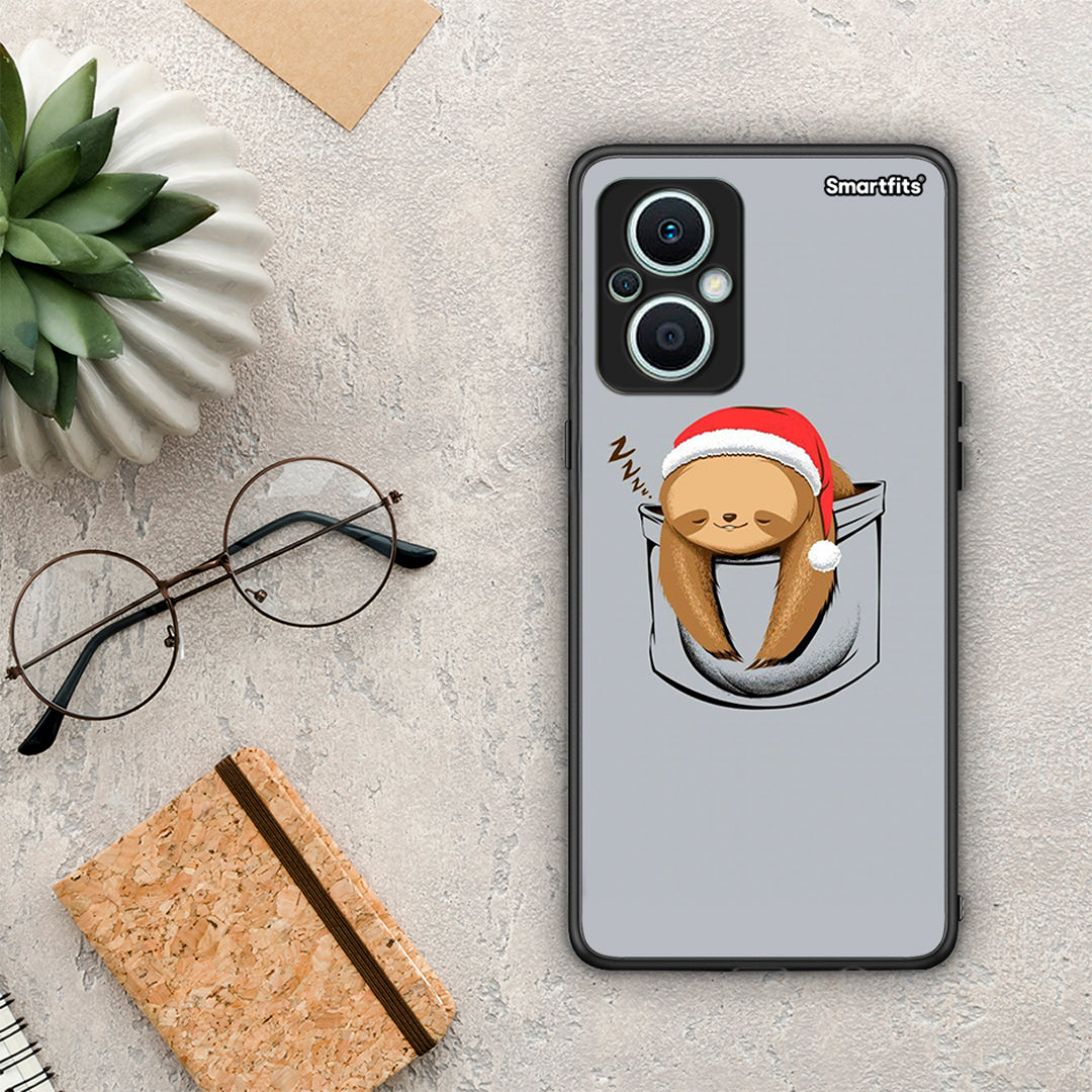 Θήκη Oppo Reno7 Lite Xmas Zzzz από τη Smartfits με σχέδιο στο πίσω μέρος και μαύρο περίβλημα | Oppo Reno7 Lite Xmas Zzzz Case with Colorful Back and Black Bezels