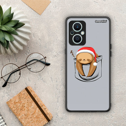 Θήκη Oppo Reno7 Lite Xmas Zzzz από τη Smartfits με σχέδιο στο πίσω μέρος και μαύρο περίβλημα | Oppo Reno7 Lite Xmas Zzzz Case with Colorful Back and Black Bezels