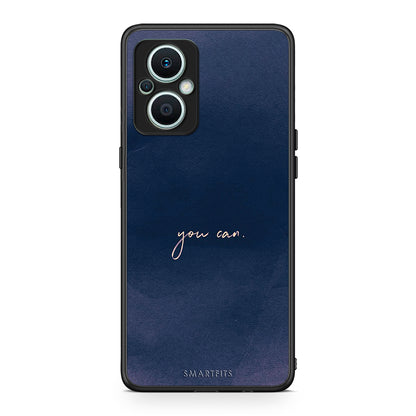 Θήκη Oppo Reno7 Lite You Can από τη Smartfits με σχέδιο στο πίσω μέρος και μαύρο περίβλημα | Oppo Reno7 Lite You Can Case with Colorful Back and Black Bezels