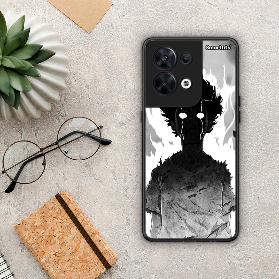 Θήκη Oppo Reno8 5G Anime Boy από τη Smartfits με σχέδιο στο πίσω μέρος και μαύρο περίβλημα | Oppo Reno8 5G Anime Boy Case with Colorful Back and Black Bezels