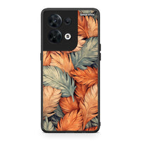 Thumbnail for Θήκη Oppo Reno8 5G Autumn Leaves από τη Smartfits με σχέδιο στο πίσω μέρος και μαύρο περίβλημα | Oppo Reno8 5G Autumn Leaves Case with Colorful Back and Black Bezels