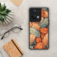 Thumbnail for Θήκη Oppo Reno8 5G Autumn Leaves από τη Smartfits με σχέδιο στο πίσω μέρος και μαύρο περίβλημα | Oppo Reno8 5G Autumn Leaves Case with Colorful Back and Black Bezels