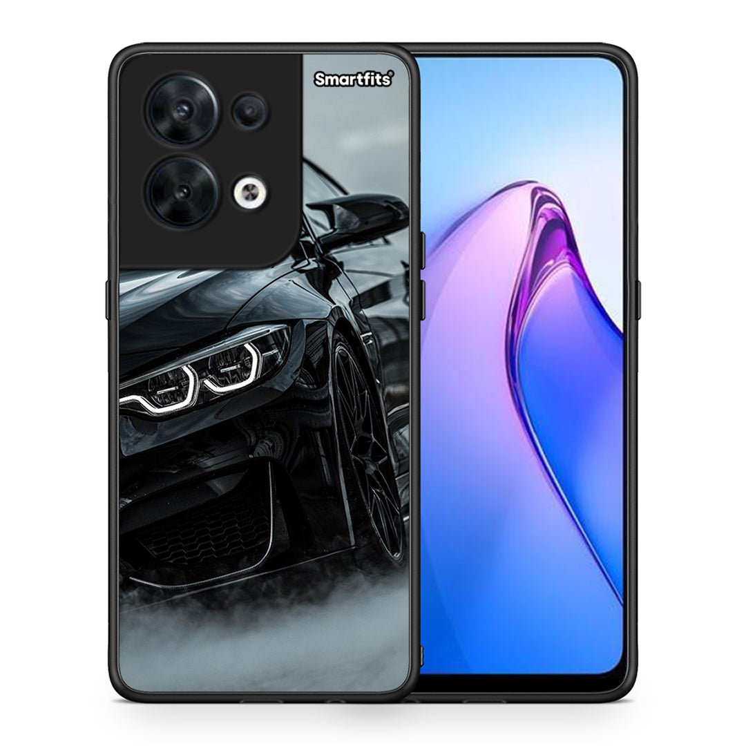 Θήκη Oppo Reno8 5G Black BMW από τη Smartfits με σχέδιο στο πίσω μέρος και μαύρο περίβλημα | Oppo Reno8 5G Black BMW Case with Colorful Back and Black Bezels