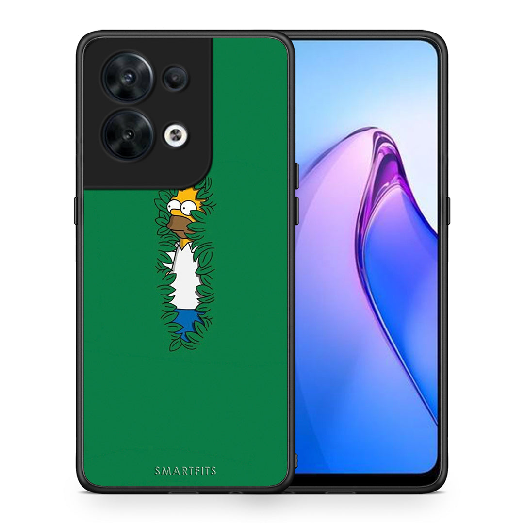 Θήκη Oppo Reno8 5G Bush Man από τη Smartfits με σχέδιο στο πίσω μέρος και μαύρο περίβλημα | Oppo Reno8 5G Bush Man Case with Colorful Back and Black Bezels