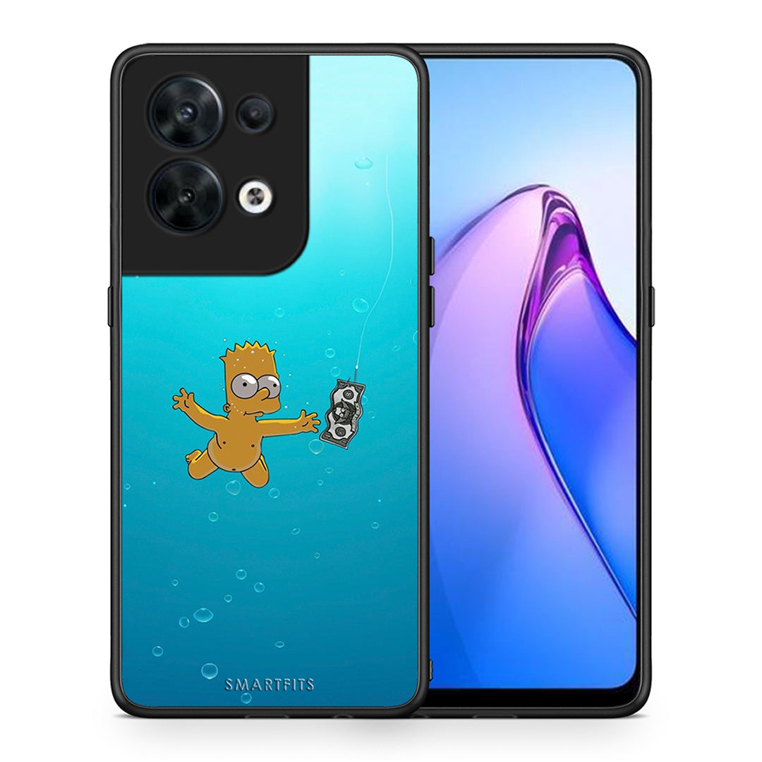 Θήκη Oppo Reno8 5G Chasing Money από τη Smartfits με σχέδιο στο πίσω μέρος και μαύρο περίβλημα | Oppo Reno8 5G Chasing Money Case with Colorful Back and Black Bezels