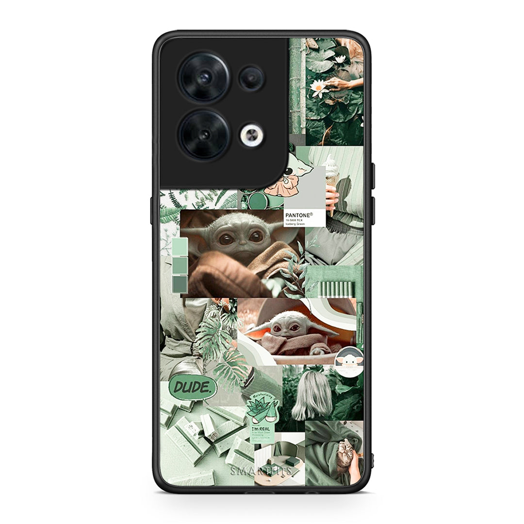 Θήκη Oppo Reno8 5G Collage Dude από τη Smartfits με σχέδιο στο πίσω μέρος και μαύρο περίβλημα | Oppo Reno8 5G Collage Dude Case with Colorful Back and Black Bezels