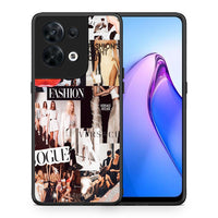 Thumbnail for Θήκη Oppo Reno8 5G Collage Fashion από τη Smartfits με σχέδιο στο πίσω μέρος και μαύρο περίβλημα | Oppo Reno8 5G Collage Fashion Case with Colorful Back and Black Bezels