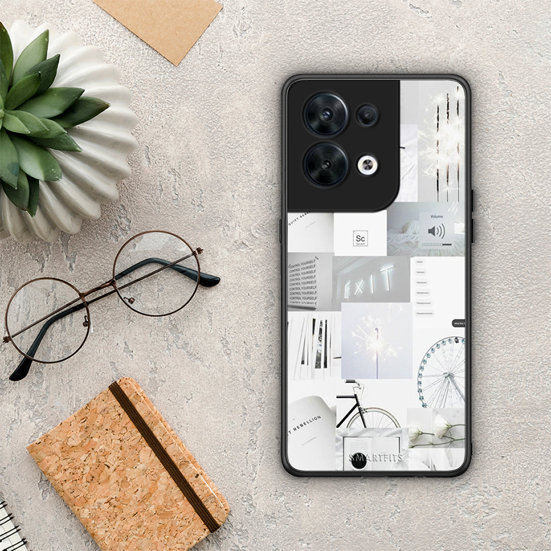 Θήκη Oppo Reno8 5G Collage Make Me Wonder από τη Smartfits με σχέδιο στο πίσω μέρος και μαύρο περίβλημα | Oppo Reno8 5G Collage Make Me Wonder Case with Colorful Back and Black Bezels