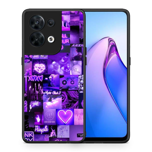 Θήκη Oppo Reno8 5G Collage Stay Wild από τη Smartfits με σχέδιο στο πίσω μέρος και μαύρο περίβλημα | Oppo Reno8 5G Collage Stay Wild Case with Colorful Back and Black Bezels