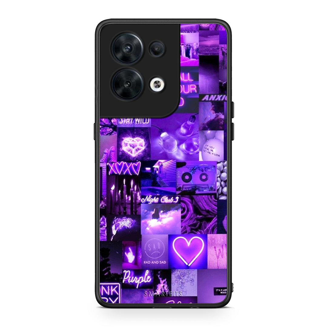 Θήκη Oppo Reno8 5G Collage Stay Wild από τη Smartfits με σχέδιο στο πίσω μέρος και μαύρο περίβλημα | Oppo Reno8 5G Collage Stay Wild Case with Colorful Back and Black Bezels