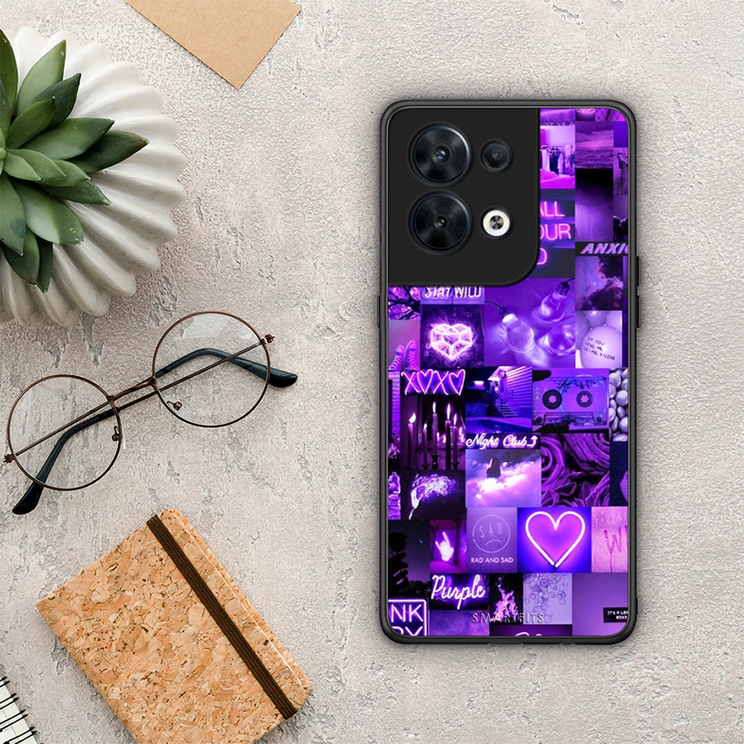 Θήκη Oppo Reno8 5G Collage Stay Wild από τη Smartfits με σχέδιο στο πίσω μέρος και μαύρο περίβλημα | Oppo Reno8 5G Collage Stay Wild Case with Colorful Back and Black Bezels