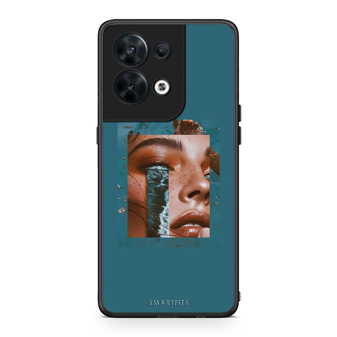 Θήκη Oppo Reno8 5G Cry An Ocean από τη Smartfits με σχέδιο στο πίσω μέρος και μαύρο περίβλημα | Oppo Reno8 5G Cry An Ocean Case with Colorful Back and Black Bezels