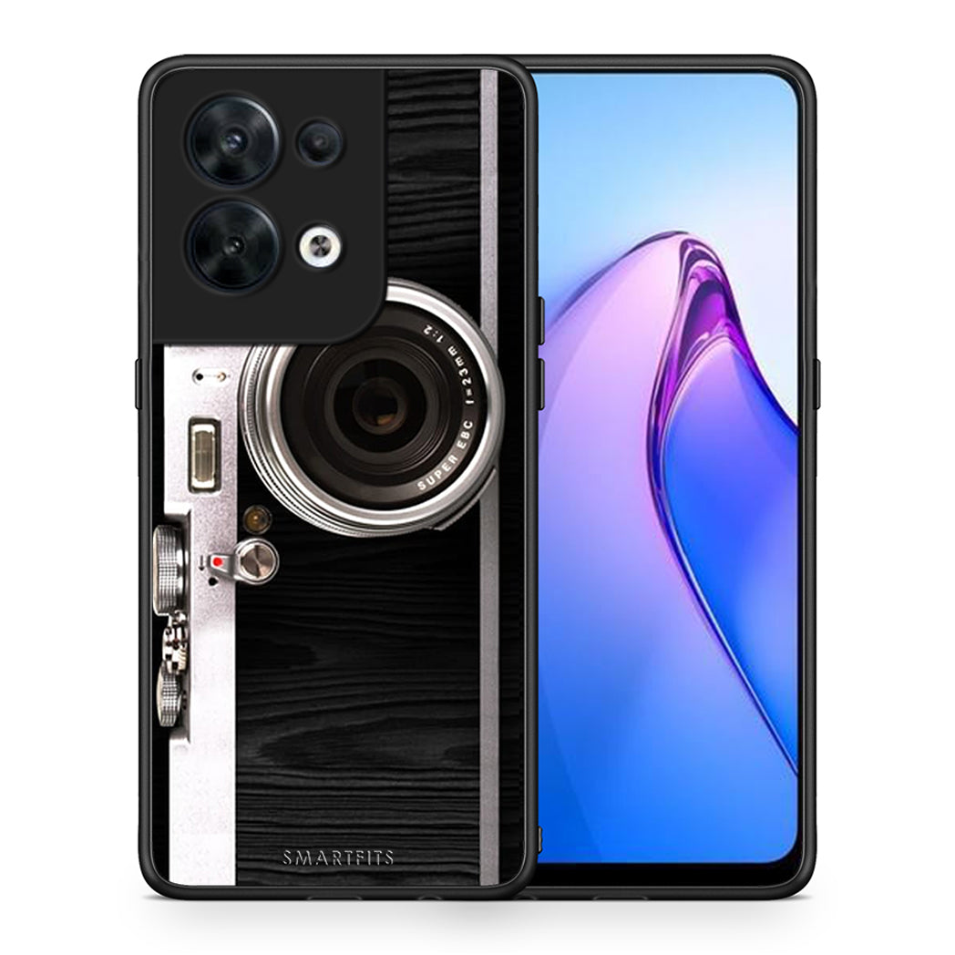 Θήκη Oppo Reno8 5G Emily In Paris από τη Smartfits με σχέδιο στο πίσω μέρος και μαύρο περίβλημα | Oppo Reno8 5G Emily In Paris Case with Colorful Back and Black Bezels